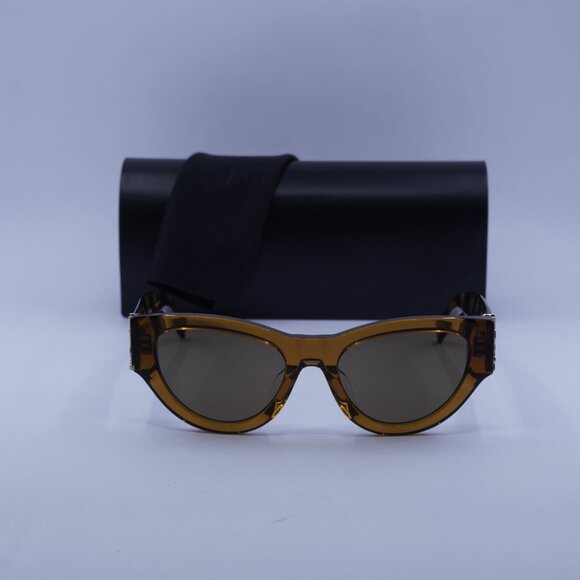 Saint Laurent SL M94/F 008 Cat Eye Sunglasses - Transparent Brown/Havana - Picture 3 of 12